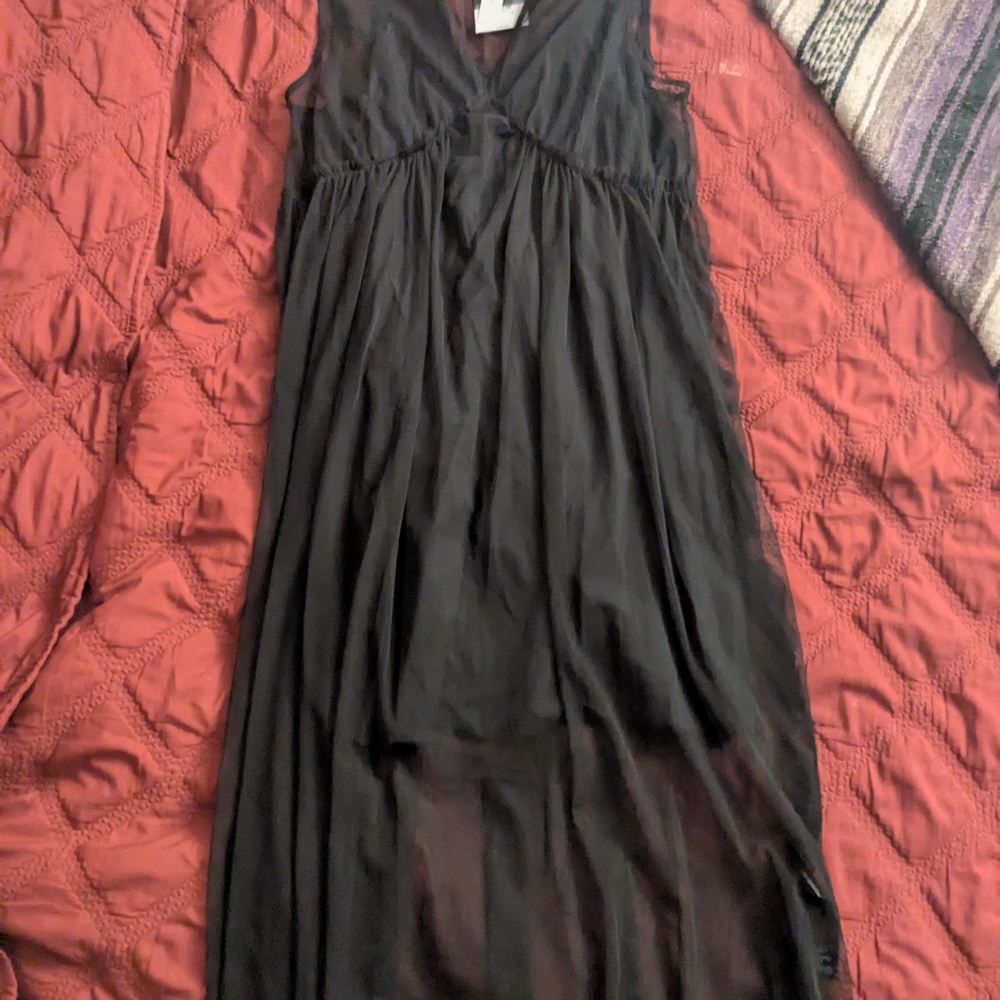 Top Shop Intimate Black Slip Lace Dress